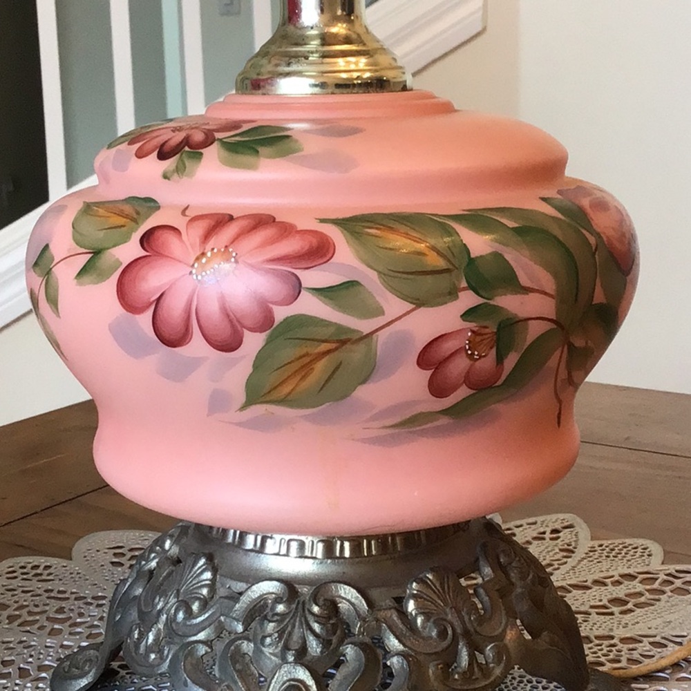 Rare GWTW Vintage parlor hurricane lamp. - Picture 3 of 16